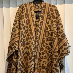 Cheetah poncho/ shawl